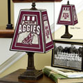 Texas A&M Aggies NCAA College Art Glass Table Lamp