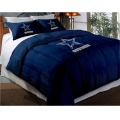 Dallas Cowboys NFL Twin Chenille Embroidered Comforter Set with 2 Shams 64" x 86"