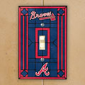 Atlanta Braves MLB Art Glass Single Light Switch Plate Cover