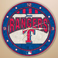 Texas Rangers MLB 12" Round Art Glass Wall Clock