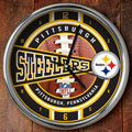 Pittsburgh Steelers NFL 12" Chrome Wall Clock