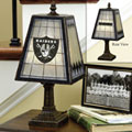 Oakland Raiders NFL Art Glass Table Lamp