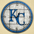 Kansas City Royals MLB 12" Round Art Glass Wall Clock