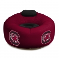 South Carolina Gamecocks NCAA College Vinyl Inflatable Chair w/ faux suede cushions