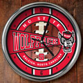 North Carolina State Wolfpack NCAA College 12" Chrome Wall Clock