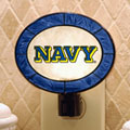 Navy Midshipmen US Military Art Glass Nightlight