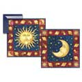 Celestial Collection (2pcs) - Contemporary mount print with beveled edge