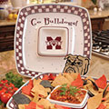 Mississippi State Bulldogs NCAA College 14" Gameday Ceramic Chip and Dip Tray