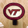 Virginia Tech Hokies NCAA College Art Glass Nightlight