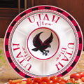 Utah Utes NCAA College 14" Ceramic Chip and Dip Tray