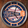Detroit Tigers MLB 12" Chrome Wall Clock