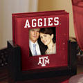Texas A&M Aggies NCAA College Art Glass Photo Frame Coaster Set