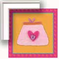 Tres Chic Pink Purse - Framed Print