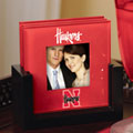 Nebraska Huskers NCAA College Art Glass Photo Frame Coaster Set