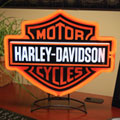 Harley Davidson Motorcycle Neon Table Lamp