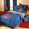 Cleveland Indians Team Denim Queen Size Comforter