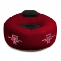 Texas Tech Red Raiders NCAA College Vinyl Inflatable Chair w/ faux suede cushions