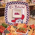 Mississippi Ole Miss Rebels NCAA College 14" Gameday Ceramic Chip and Dip Tray