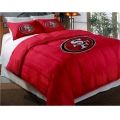 San Francisco 49ers NFL Twin Chenille Embroidered Comforter Set with 2 Shams 64" x 86"