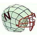 NCAA Nebraska Huskers Stained Glass Football Helmet Lamp
