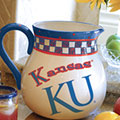 Kansas Jayhawks NCAA College 14" Gameday Ceramic Chip and Dip Platter