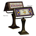 Minnesota Vikings NFL Art Glass Bankers Lamp