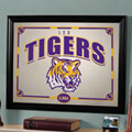 LSU Louisiana State Tigers NCAA College Framed Glass Mirror