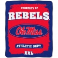 Mississippi Rebels College "Property of" 50" x 60" Micro Raschel Throw