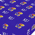 Kansas Jayhawks 100% Cotton Sateen Shower Curtain - Blue