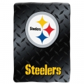 Pittsburgh Steelers NFL "Diamond Plate" 60' x 80" Raschel Throw