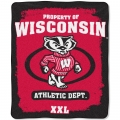 Wisconsin Badgers College "Property of" 50" x 60" Micro Raschel Throw