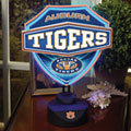 Auburn Tigers NCAA College Neon Shield Table Lamp