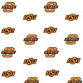 Oklahoma State Cowboys Ruffled Bedskirt - White