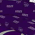 Kansas State Wildcats 100% Cotton Sateen Twin XL Dorm Sheet Set - Purple