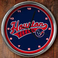 Houston Texans NFL 12" Chrome Wall Clock