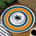 San Jose Sharks NHL 14" Round Melamine Chip and Dip Bowl