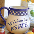 Kansas State Wildcats NCAA College 14" Gameday Ceramic Chip and Dip Platter