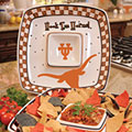 Texas Longhorns NCAA College 14" Gameday Ceramic Chip and Dip Tray