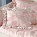 Isabella Pink Crib Pillow - Toile 