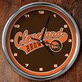 Cleveland Browns NFL 12" Chrome Wall Clock