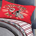 Kansas City Chiefs Queen Size Pinstripe Sheet Set