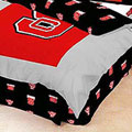 North Carolina State Wolfpack 100% Cotton Sateen Full Bed Skirt - Black