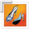 Blue Shoes - Contemporary mount print with beveled edge