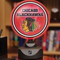 Chicago Blackhawks NHL Neon Helmet Table Lamp