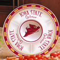 Iowa State Cyclones NCAA College 14" Ceramic Chip and Dip Tray