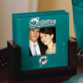 Miami Dolphins NFL Art Glass Photo Frame Coaster Set