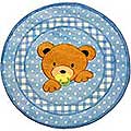 Teddy Center Blue Rug (39" Round)