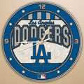 Los Angeles Dodgers MLB 12" Round Art Glass Wall Clock