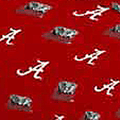 Alabama Crimson Tide 100% Cotton Sateen Shower Curtain - Red