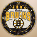 Boston Bruins NHL 12" Round Art Glass Wall Clock